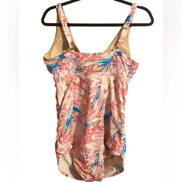 Kim Gravel x Swimsuits For All Sarong 1-Piece Fully lined. Maui Sherbet Size 16 - Picture 3 of 9